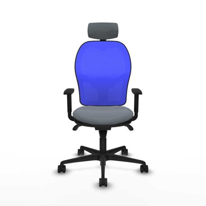 Jorquera sincro malla azul bali gris brazos 1D base nailon cabecero 2D ruedas 65mm nailon