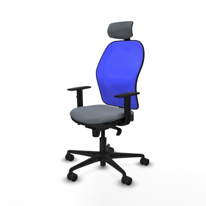 Jorquera sincro malla azul bali gris brazos 1D base nailon cabecero 2D ruedas 65mm nailon