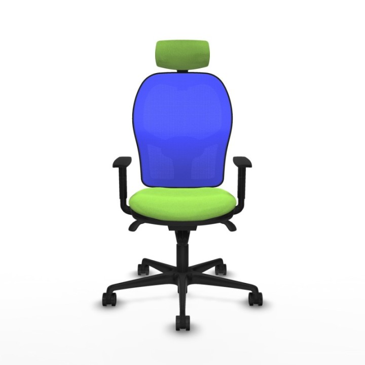 Jorquera sincro malla azul bali pistacho brazos 1D base nailon cabecero 2D ruedas 65mm nailon