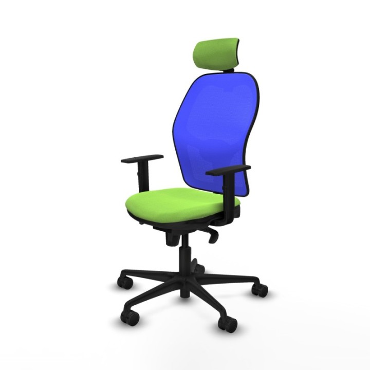 Jorquera sincro malla azul bali pistacho brazos 1D base nailon cabecero 2D ruedas 65mm nailon