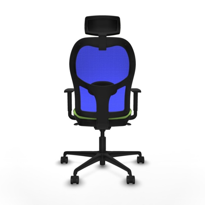 Jorquera sincro malla azul bali pistacho brazos 1D base nailon cabecero 2D ruedas 65mm nailon