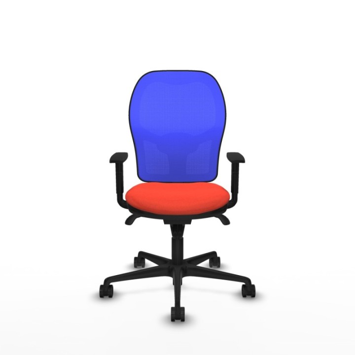 Jorquera sincro malla azul bali naranja oscuro brazos 1D base nailon  ruedas 65mm nailon