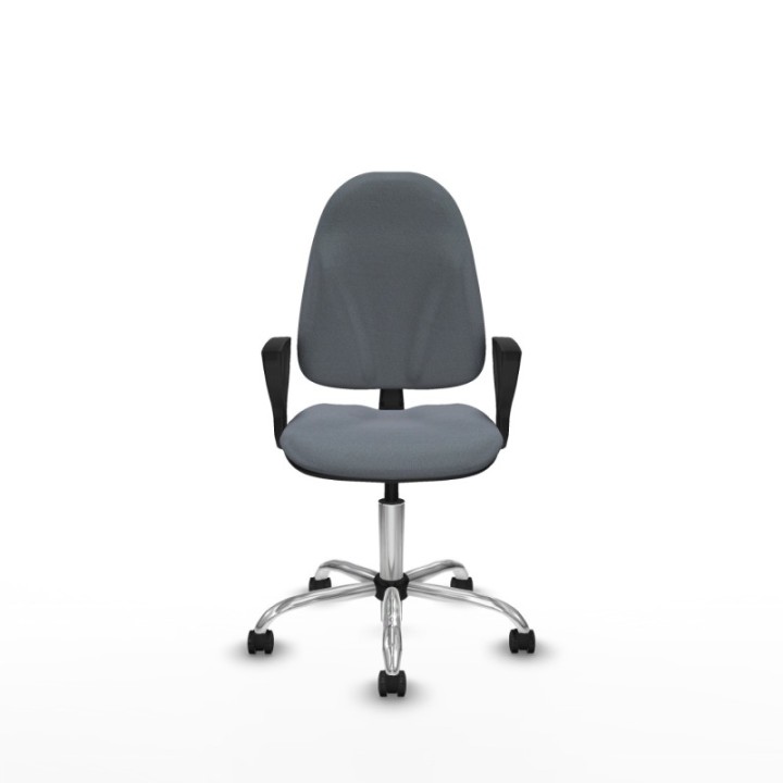 Algarra CP bali gris brazos fijos base cromada ruedas autofrenantes 50mm