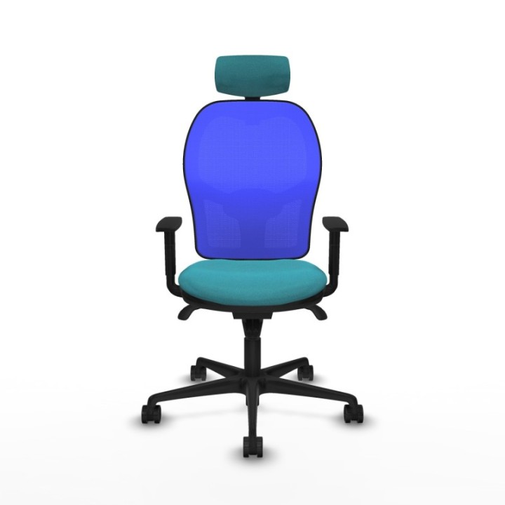 Jorquera sincro malla azul bali turquesa brazos 1D base nailon cabecero 2D ruedas 65mm nailon