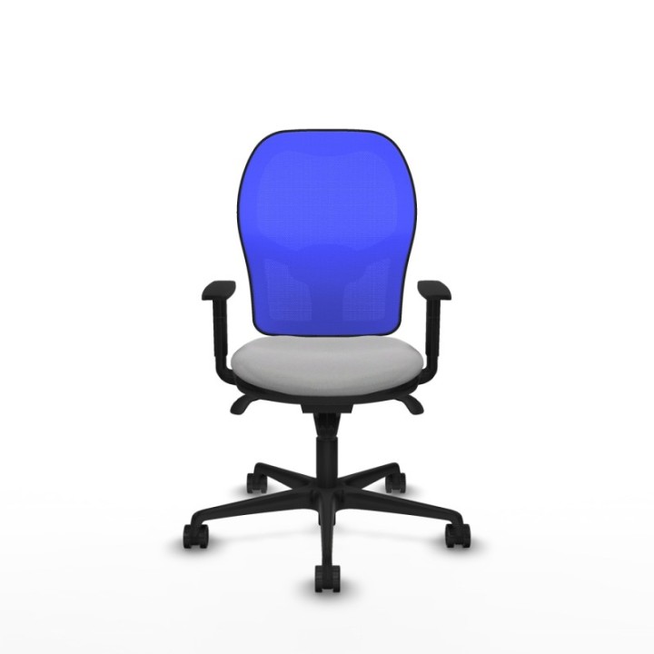 Jorquera sincro malla azul bali gris claro brazos 1D base nailon  ruedas 65mm nailon