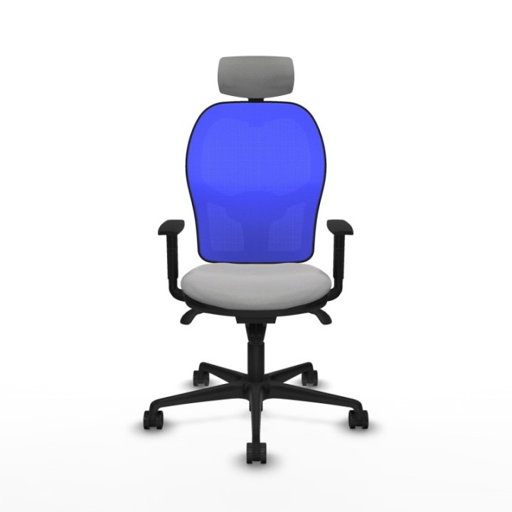 Jorquera sincro malla azul bali gris claro brazos 1D base nailon cabecero 2D ruedas 65mm nailon