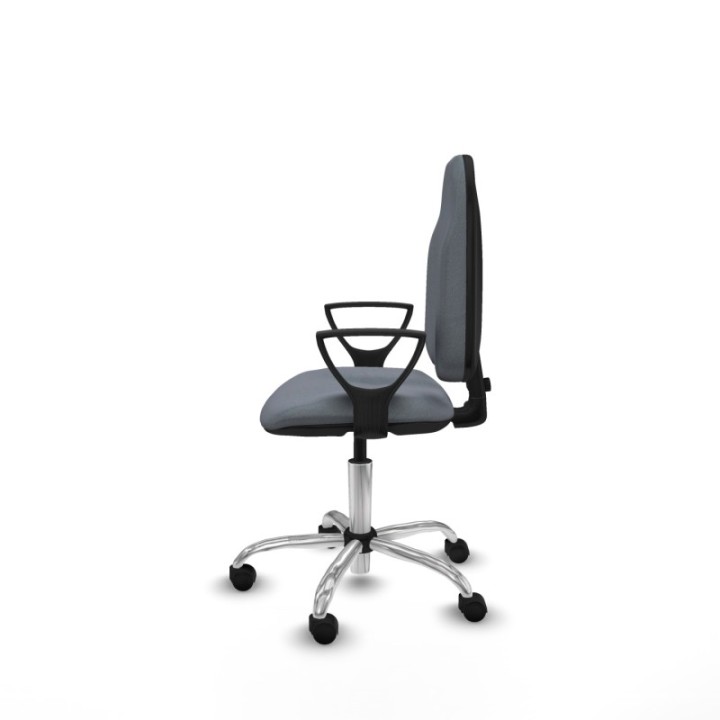 Algarra CP bali gris brazos fijos base cromada ruedas nailon 50mm