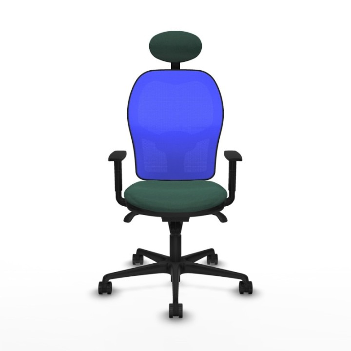 Jorquera sincro malla azul bali verde botella brazos 1D base nailon cabecero fijo ruedas 65mm nailon