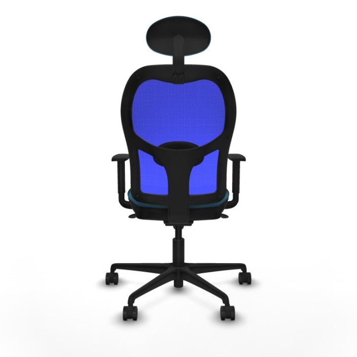 Jorquera sincro malla azul bali verde petroleo brazos 1D base nailon cabecero fijo ruedas 65mm nailon