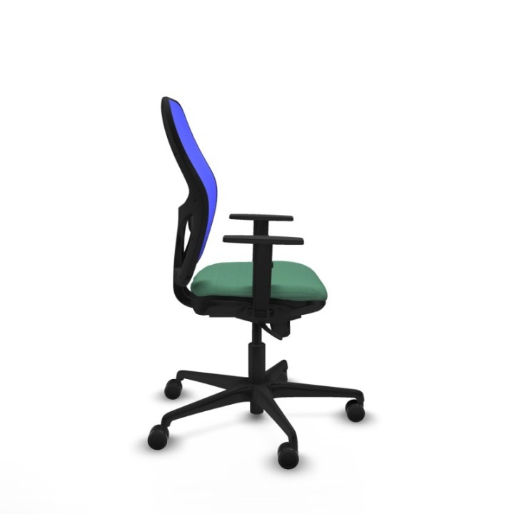 Jorquera sincro malla azul bali verde esmeralda brazos 1D base nailon  ruedas 65mm nailon