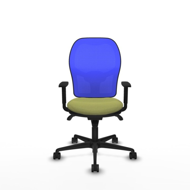 Jorquera sincro malla azul bali verde oliva brazos 1D base nailon  ruedas 65mm nailon