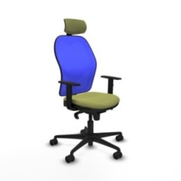 Jorquera sincro malla azul bali verde oliva brazos 1D base nailon cabecero 2D ruedas 65mm nailon