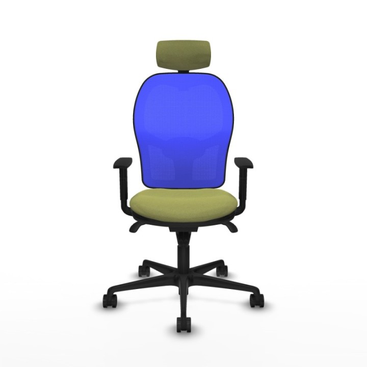 Jorquera sincro malla azul bali verde oliva brazos 1D base nailon cabecero 2D ruedas 65mm nailon