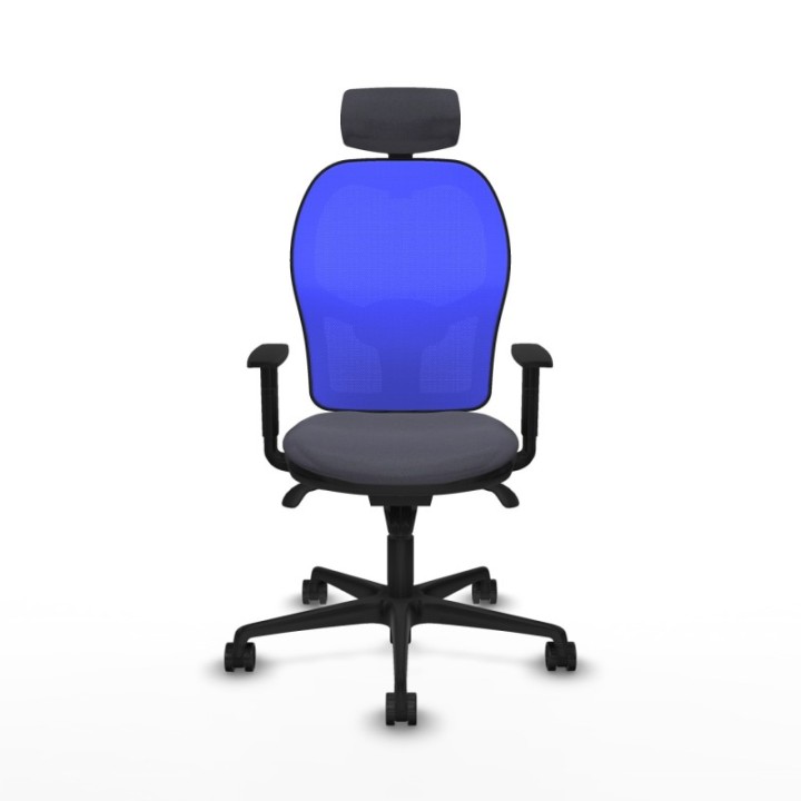 Jorquera sincro malla azul bali gris oscuro brazos 1D base nailon cabecero 2D ruedas 65mm nailon