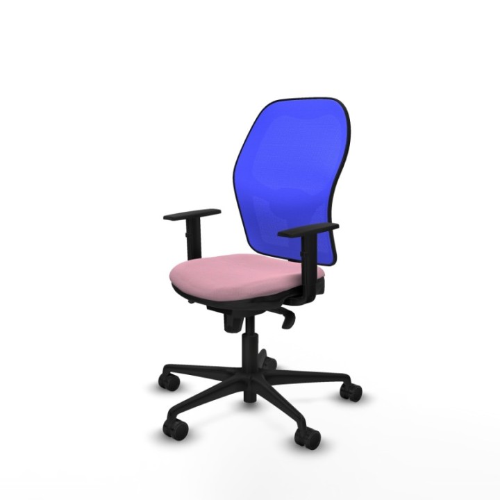 Jorquera sincro malla azul bali rosa brazos 1D base nailon  ruedas 65mm nailon