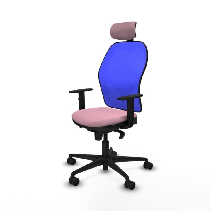 Jorquera sincro malla azul bali rosa brazos 1D base nailon cabecero 2D ruedas 65mm nailon