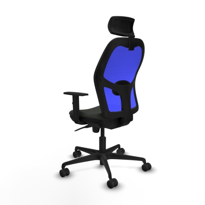 Jorquera sincro malla azul bali negro brazos 1D base nailon cabecero 2D ruedas 65mm nailon