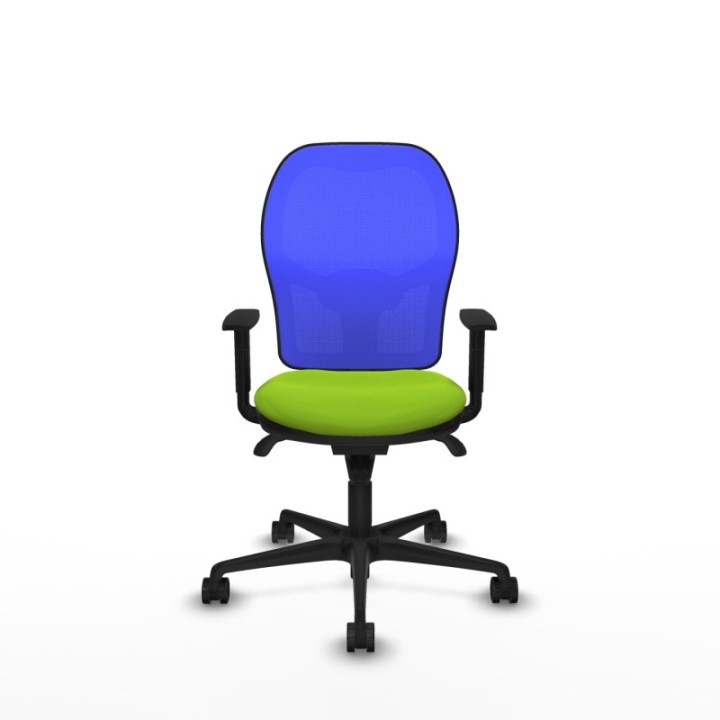 Jorquera sincro malla azul similpiel pistacho brazos 1D base nailon  ruedas 65mm nailon