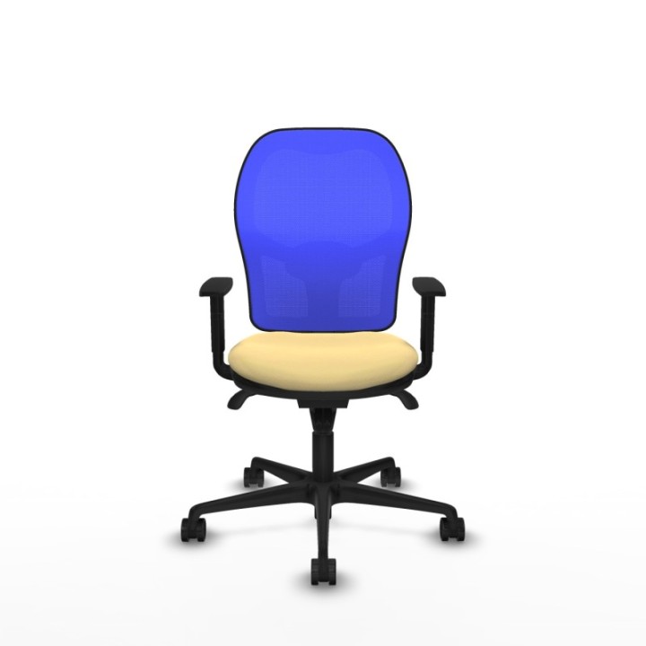 Jorquera sincro malla azul similpiel crema brazos 1D base nailon  ruedas 65mm nailon