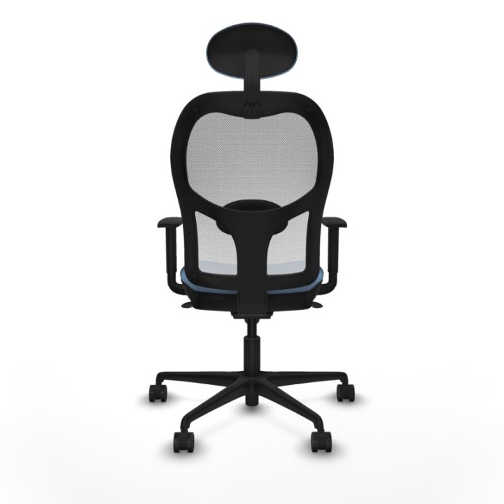 Jorquera sincro malla blanca bali azul cielo brazos 1D base nailon cabecero fijo ruedas 65mm nailon