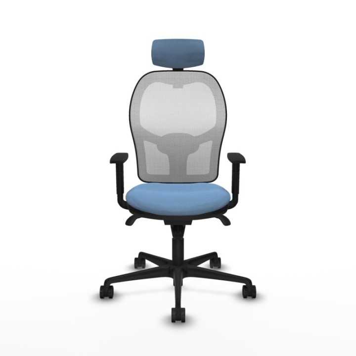 Jorquera sincro malla blanca bali azul cielo brazos 1D base nailon cabecero 2D ruedas 65mm nailon