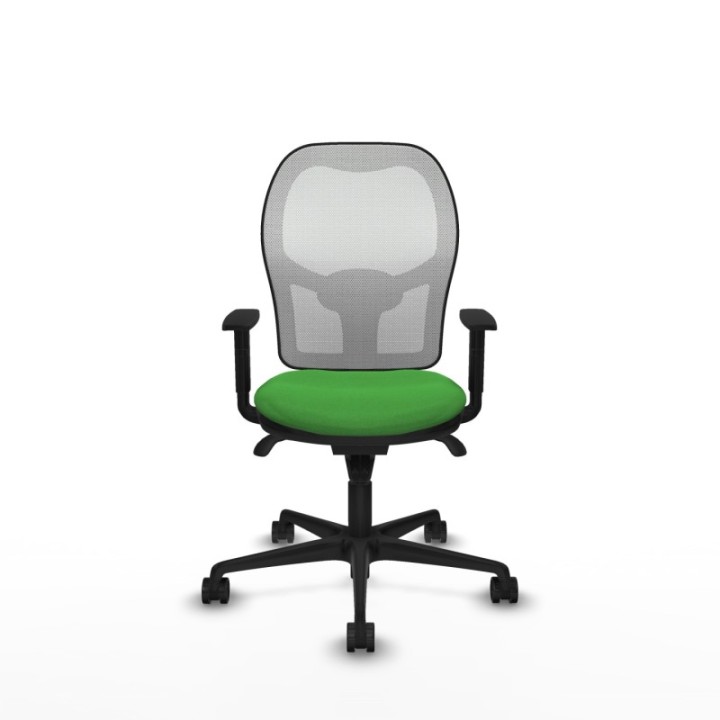 Jorquera sincro malla blanca bali verde brazos 1D base nailon  ruedas 65mm nailon