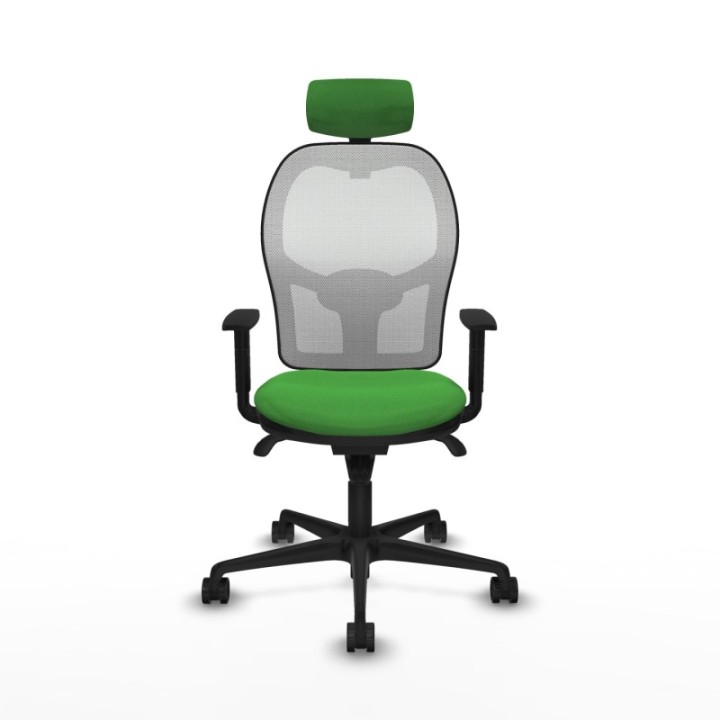 Jorquera sincro malla blanca bali verde brazos 1D base nailon cabecero 2D ruedas 65mm nailon