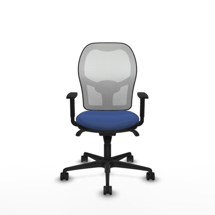 Jorquera sincro malla blanca bali azul marino brazos 1D base nailon  ruedas 65mm nailon