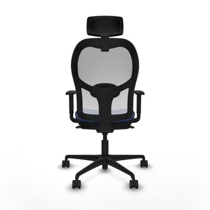 Jorquera sincro malla blanca bali azul marino brazos 1D base nailon cabecero 2D ruedas 65mm nailon