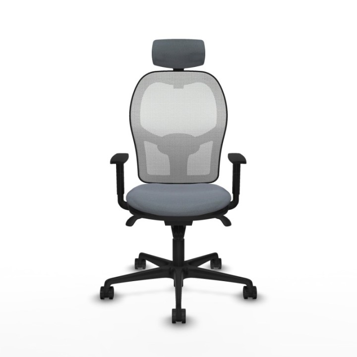 Jorquera sincro malla blanca bali gris brazos 1D base nailon cabecero 2D ruedas 65mm nailon