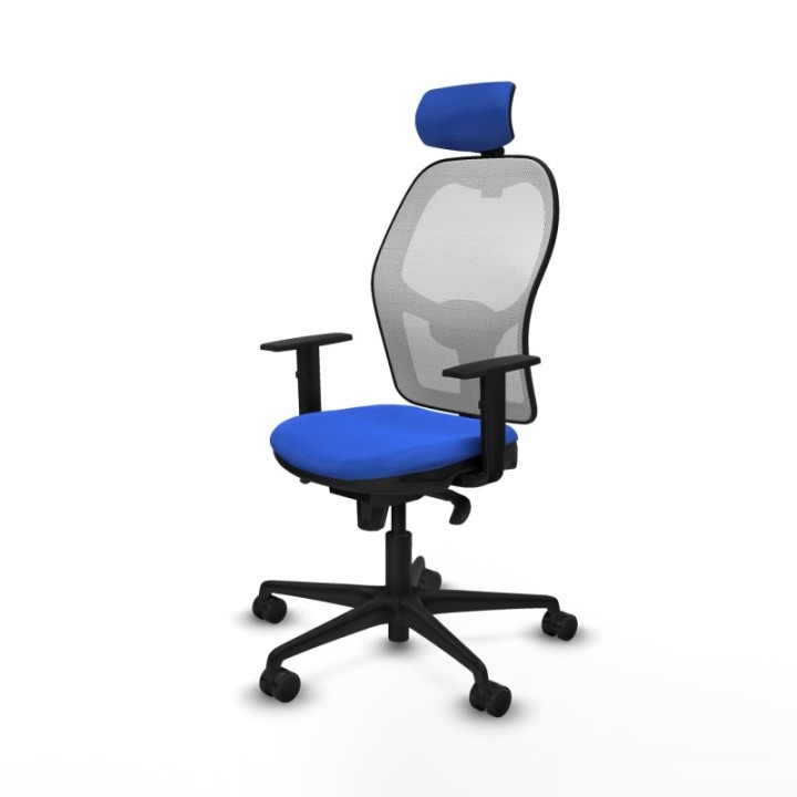 Jorquera sincro malla blanca bali azul brazos 1D base nailon cabecero 2D ruedas 65mm nailon