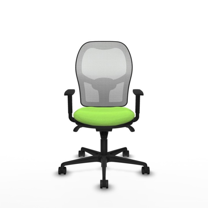 Jorquera sincro malla blanca bali pistacho brazos 1D base nailon  ruedas 65mm nailon