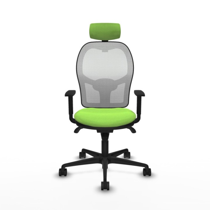 Jorquera sincro malla blanca bali pistacho brazos 1D base nailon cabecero 2D ruedas 65mm nailon