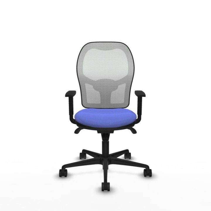 Jorquera sincro malla blanca bali azul claro brazos 1D base nailon  ruedas 65mm nailon