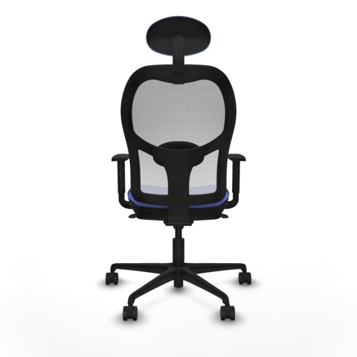 Jorquera sincro malla blanca bali azul claro brazos 1D base nailon cabecero fijo ruedas 65mm nailon