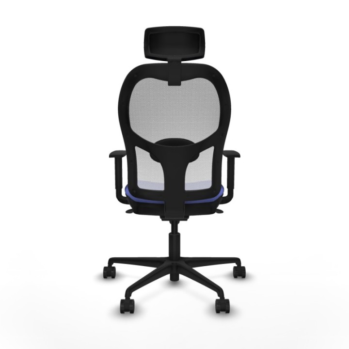 Jorquera sincro malla blanca bali azul claro brazos 1D base nailon cabecero 2D ruedas 65mm nailon