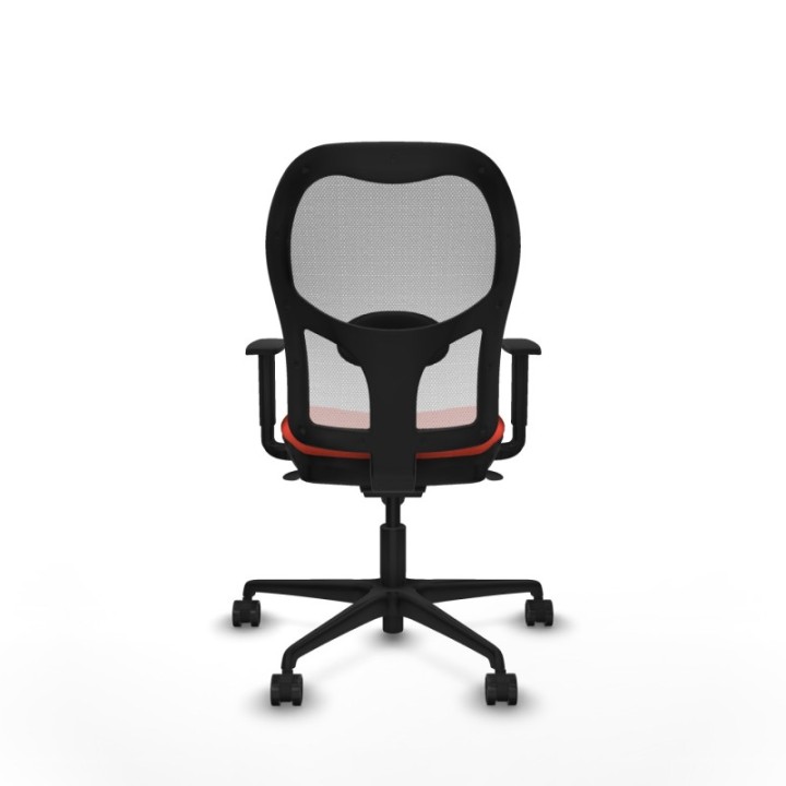 Jorquera sincro malla blanca bali naranja oscuro brazos 1D base nailon  ruedas 65mm nailon