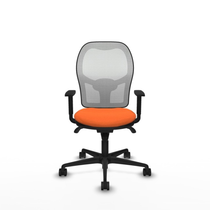 Jorquera sincro malla blanca bali naranja brazos 1D base nailon  ruedas 65mm nailon