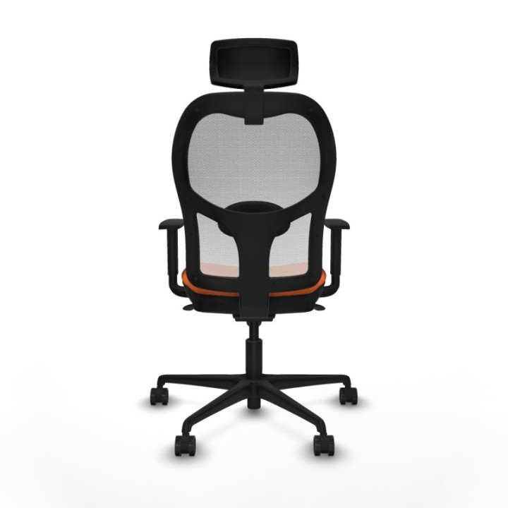 Jorquera sincro malla blanca bali naranja brazos 1D base nailon cabecero 2D ruedas 65mm nailon