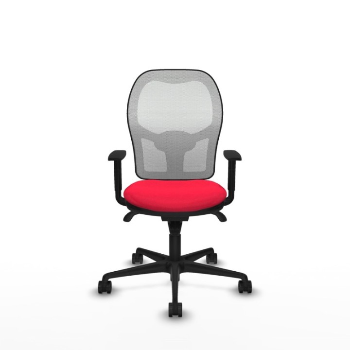 Jorquera sincro malla blanca bali rojo brazos 1D base nailon  ruedas 65mm nailon