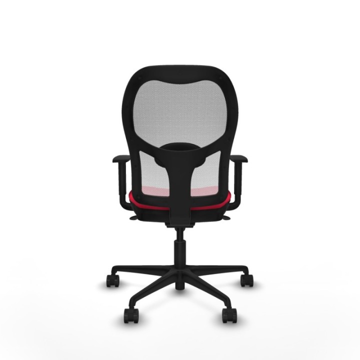 Jorquera sincro malla blanca bali rojo brazos 1D base nailon  ruedas 65mm nailon