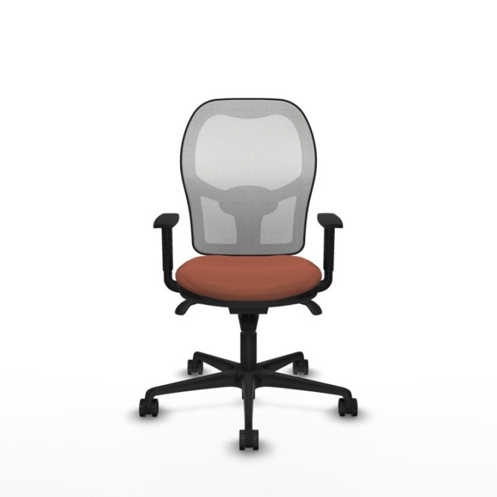 Jorquera sincro malla blanca bali marrón brazos 1D base nailon  ruedas 65mm nailon