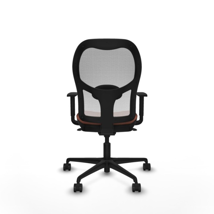 Jorquera sincro malla blanca bali marrón brazos 1D base nailon  ruedas 65mm nailon