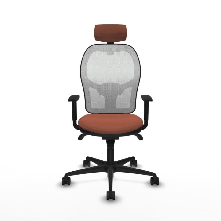 Jorquera sincro malla blanca bali marrón brazos 1D base nailon cabecero 2D ruedas 65mm nailon