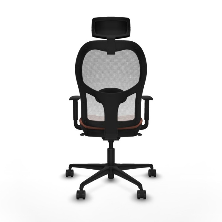 Jorquera sincro malla blanca bali marrón brazos 1D base nailon cabecero 2D ruedas 65mm nailon