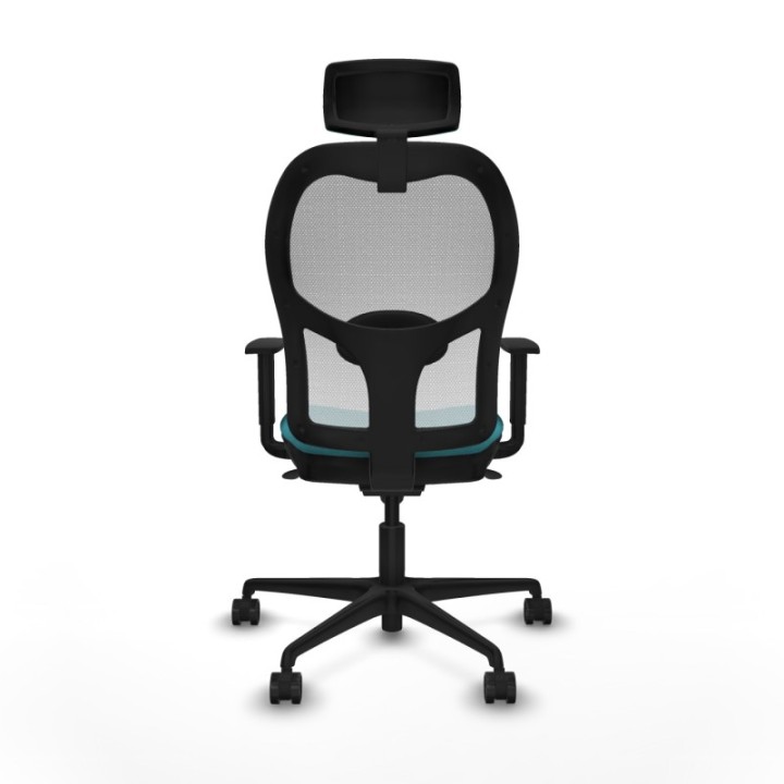 Jorquera sincro malla blanca bali turquesa brazos 1D base nailon cabecero 2D ruedas 65mm nailon