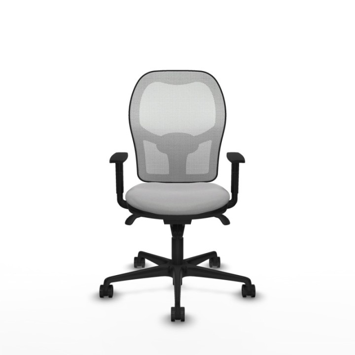 Jorquera sincro malla blanca bali gris claro brazos 1D base nailon  ruedas 65mm nailon