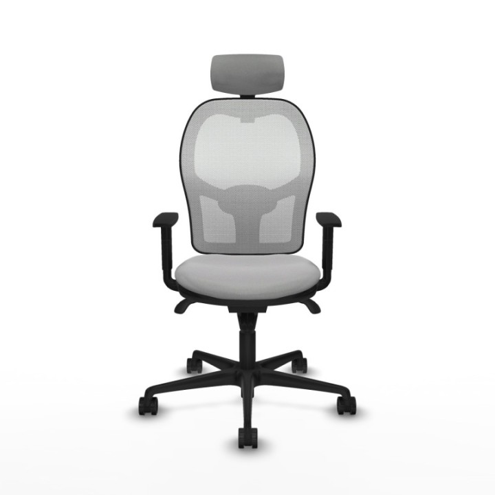 Jorquera sincro malla blanca bali gris claro brazos 1D base nailon cabecero 2D ruedas 65mm nailon