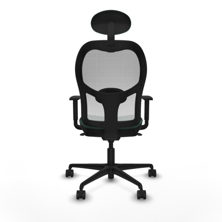 Jorquera sincro malla blanca bali verde botella brazos 1D base nailon cabecero fijo ruedas 65mm nailon