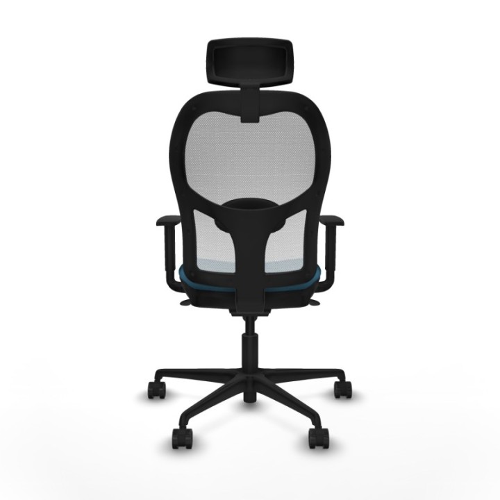 Jorquera sincro malla blanca bali verde petroleo brazos 1D base nailon cabecero 2D ruedas 65mm nailon